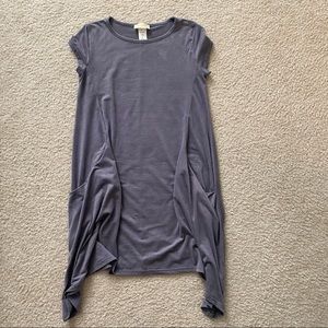 Enough About Me Grey Faux Suede Dress